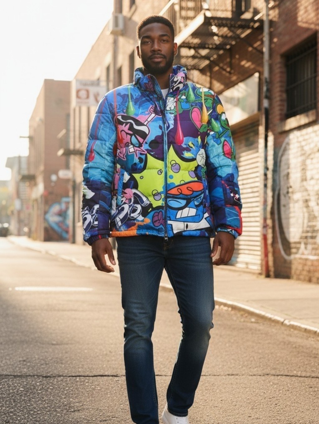 Dexter's Laboratory X De-Kryptic Large Print Puffer